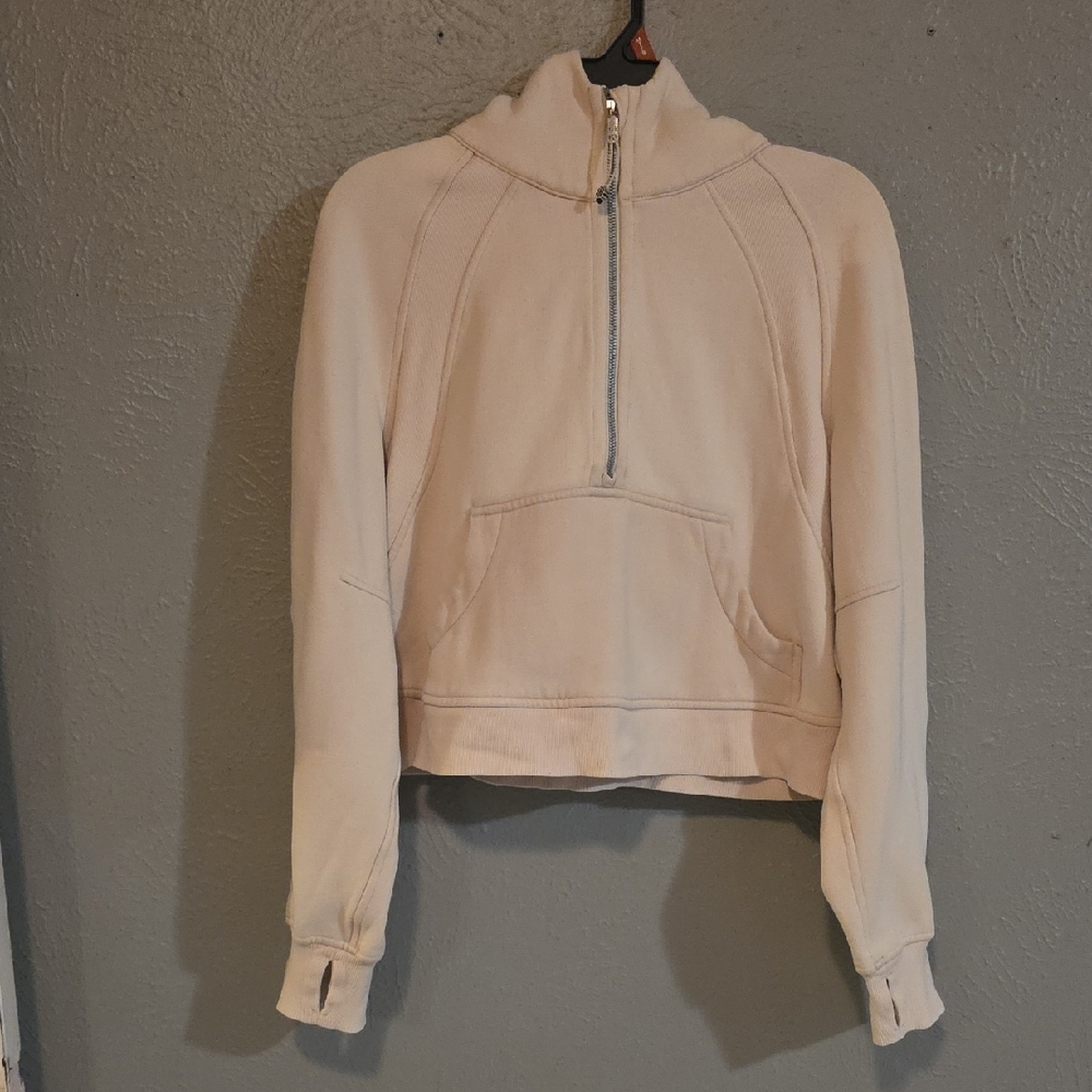 lululemon Scuba athletica Cream Cowl Neck Sweater